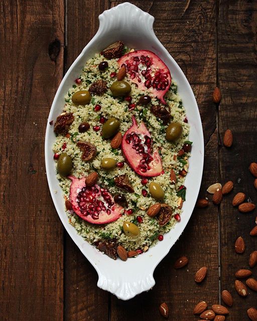 Couscous With Dried Figs, Pomegranate And Olives Recipe The Feedfeed
