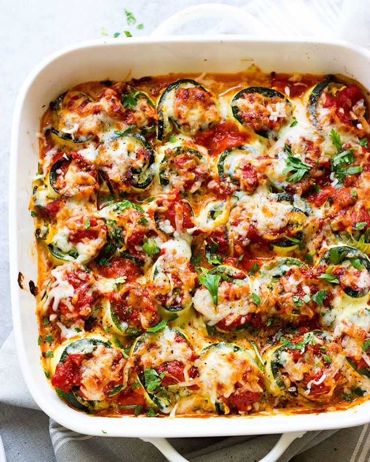 Zucchini Lasagna Roll Ups Recipe The Feedfeed