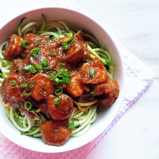 Spicy Shrimp With Zoodles recipe