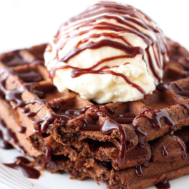 Chocolate Fudge Waffles Recipe The Feedfeed