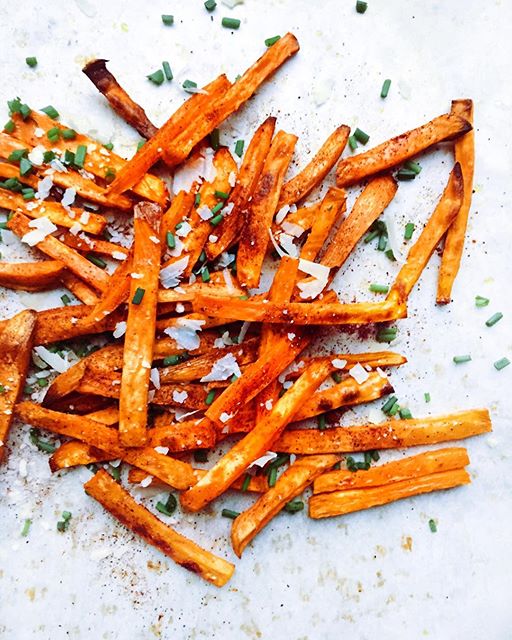 Smoked Paprika Sweet Potato Fries With Parmesan Recipe The Feedfeed