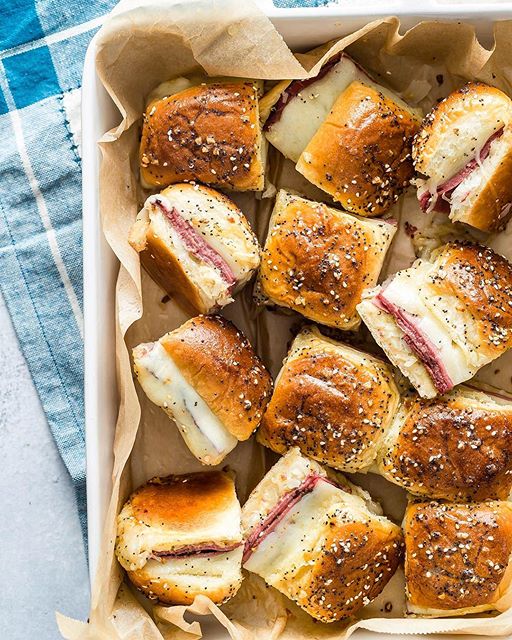 Swiss & Corned Beef Sliders With Sauerkraut Recipe The Feedfeed