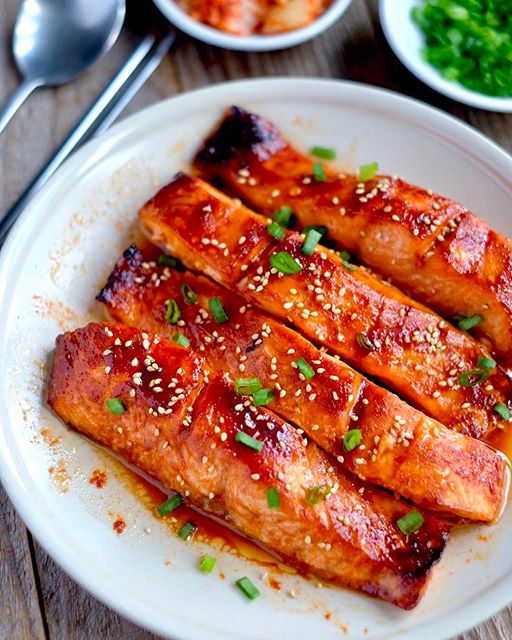 Grilled Salmon In Spicy Korean Marinade Recipe The Feedfeed