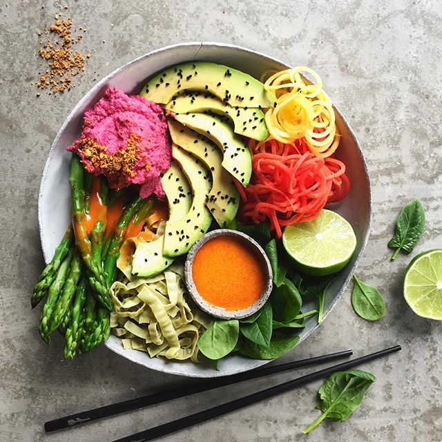 Buddha Bowl With Beetroot Hummus And Miso Dressing Recipe The Feedfeed