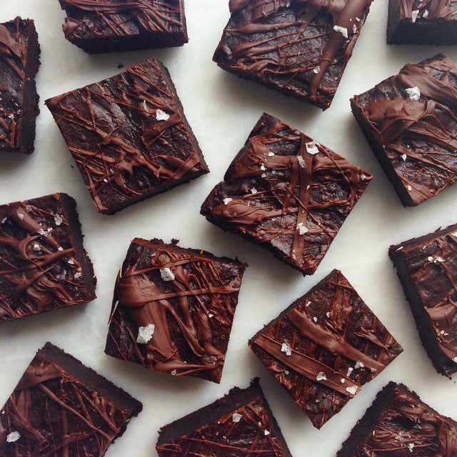 Dark Chocolate Brownies With Rosemary, Cayenne And Sea Salt recipe