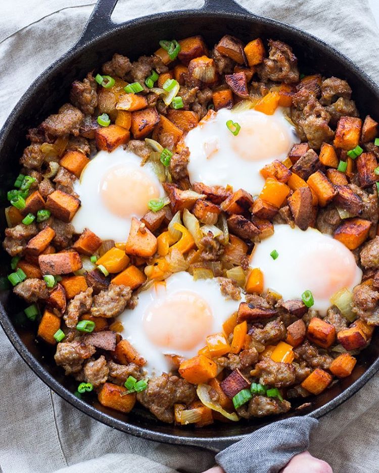 Skillet Sweet Potato Hash With Sausage Recipe The Feedfeed