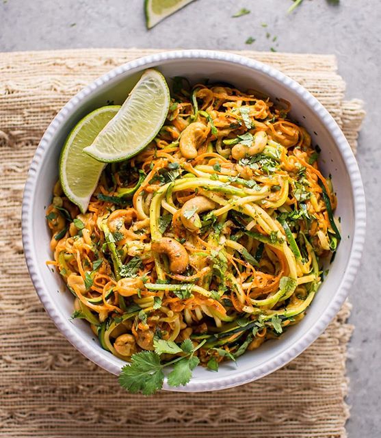 Zoodles With Garlic Peanut Dressing Recipe The Feedfeed