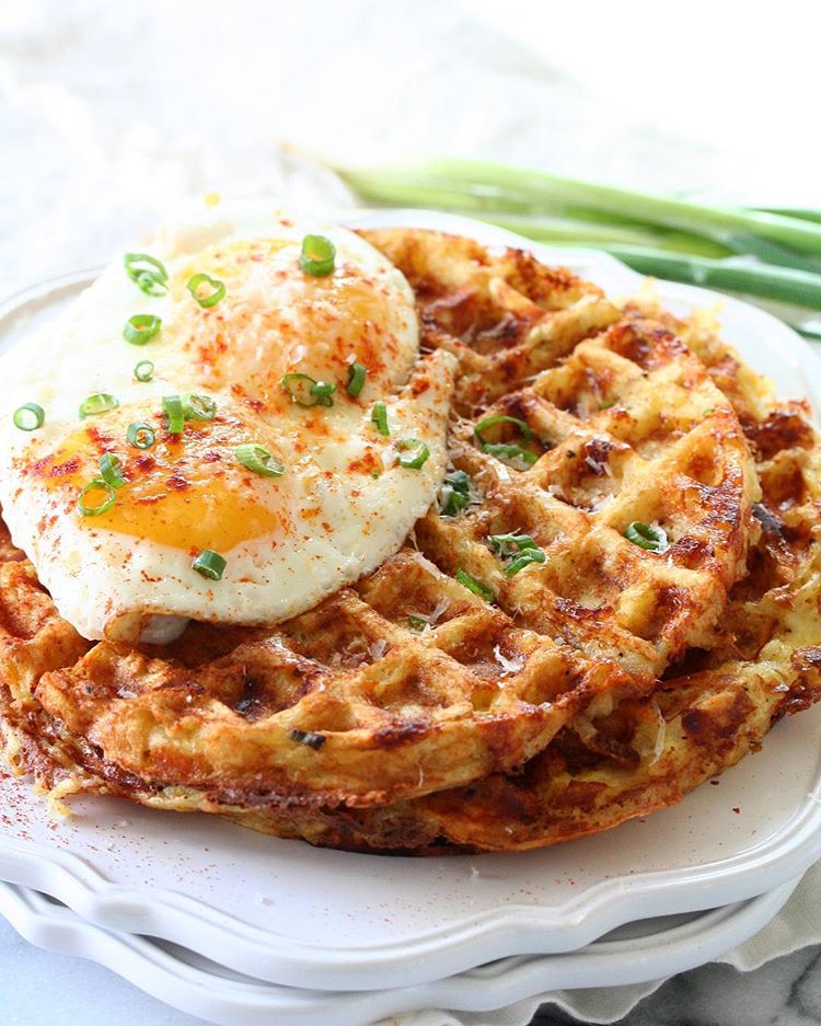 Cheesy Hash Brown Waffles Recipe The Feedfeed