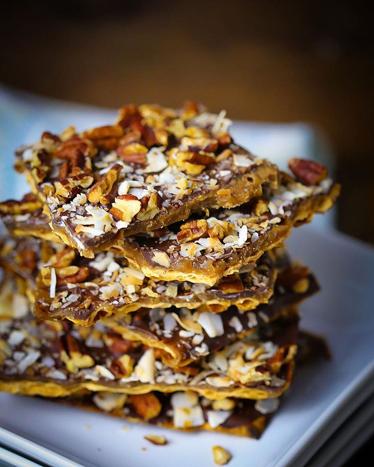 Toffee, Coconut & Pecan Matzo Brittle Recipe The Feedfeed