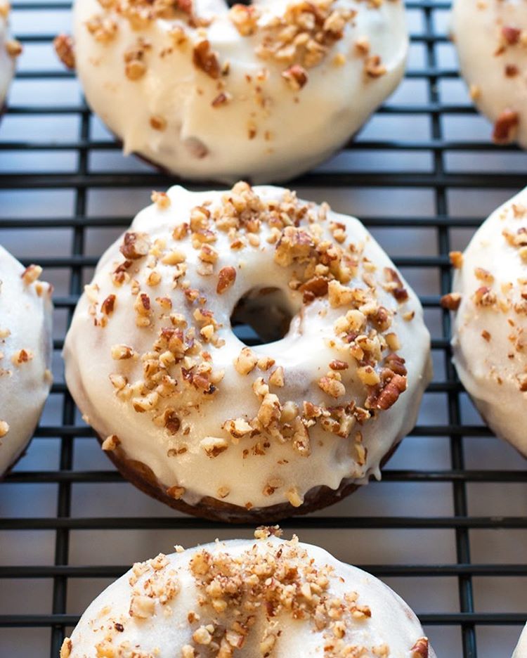 Carrot Cake Donuts With Cream Cheese Frosting Recipe The Feedfeed