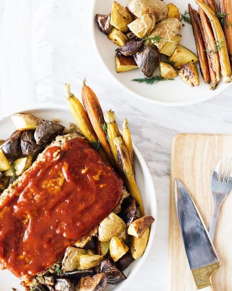 Vegetarian Nut Loaf With Savory Tomato Sauce by nutritionstripped