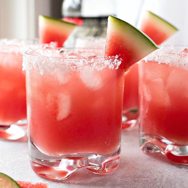 Watermelon Margaritas With Agave Recipe The Feedfeed