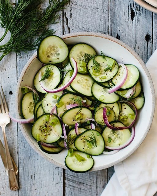 Cucumber Salad With Champagne Vinegar Recipe The Feedfeed