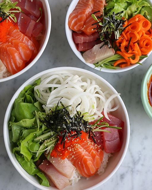 Sashimi Rice Bowls With Spicy Gochujang Sauce Recipe The Feedfeed