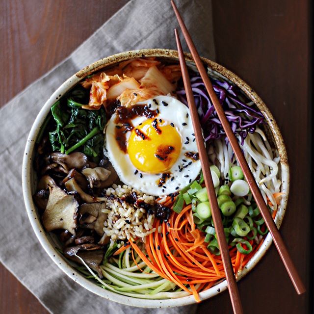 Vegetarian Korean Bibimbap Recipe Vegetarian Recipes