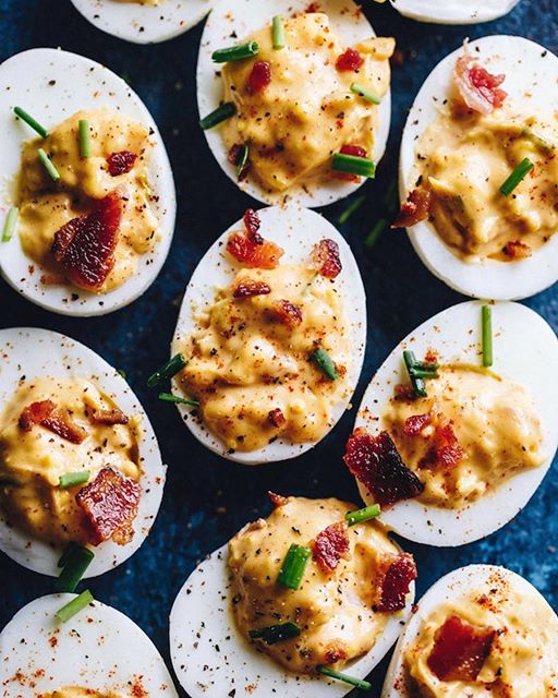 Chipotle Deviled Eggs With Bacon by thealmondeater Quick & Easy