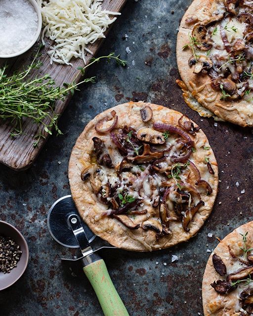 Cheesy Mushroom Flatbread recipe by Eitan Bernath The Feedfeed