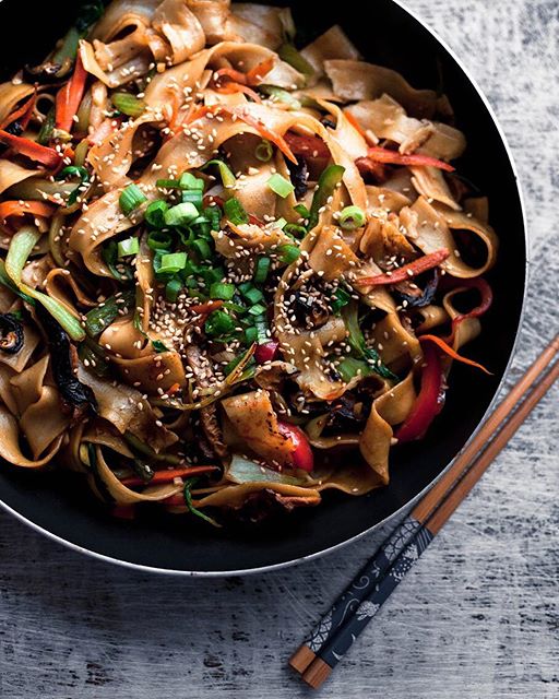 Noodle Stir Fry With Bok Choy, Mushrooms And Peppers Recipe The Feedfeed