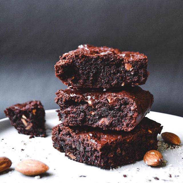 Chocolate Almond Brownies Recipe The Feedfeed