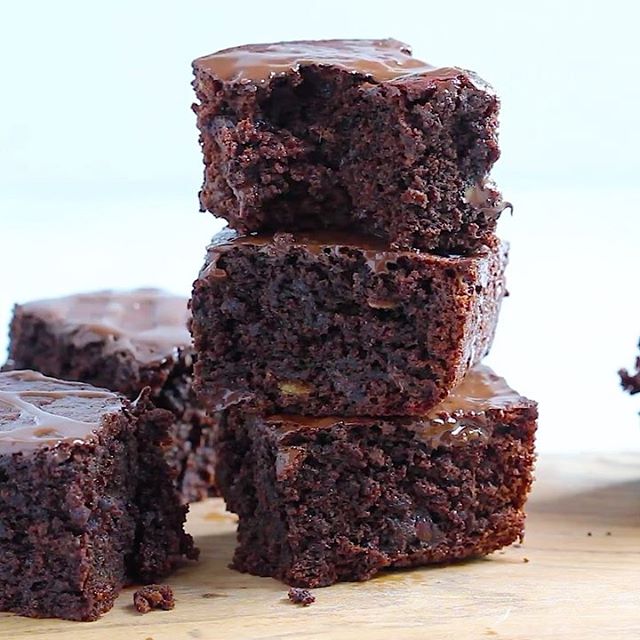 Tahini Brownies With Chocolate Drizzle Recipe The Feedfeed