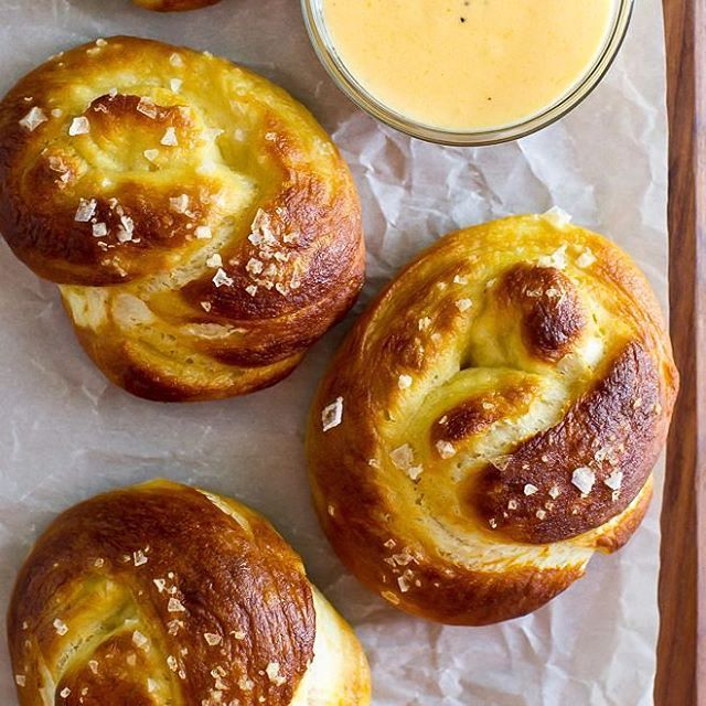 Soft Pretzels With Cheese Sauce Recipe The Feedfeed