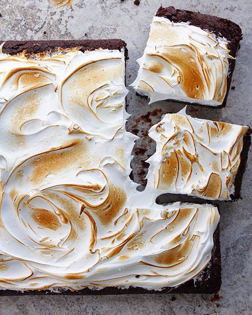 Chocolate Meringue Brownies Recipe The Feedfeed