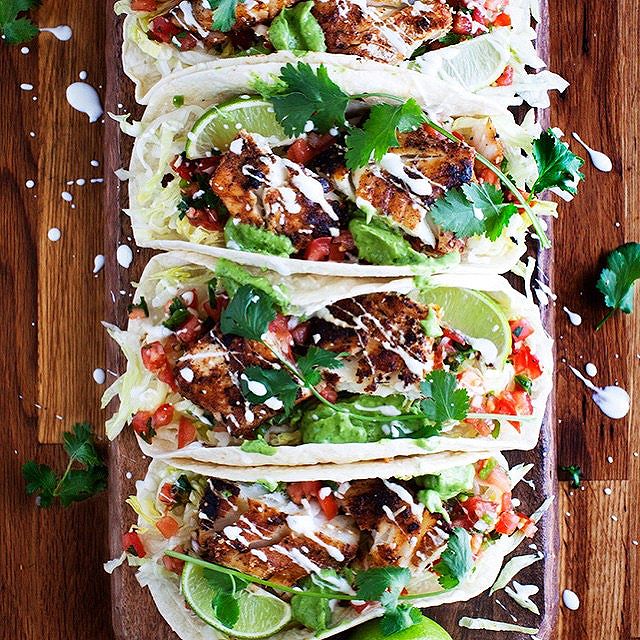 Cajun Fish Tacos With Creamy Avocado Cilantro Sauce Recipe The Feedfeed
