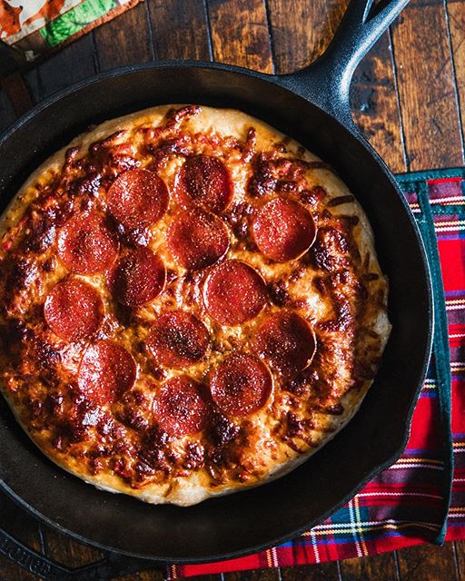 Skillet Pepperoni Pizza Recipe The Feedfeed