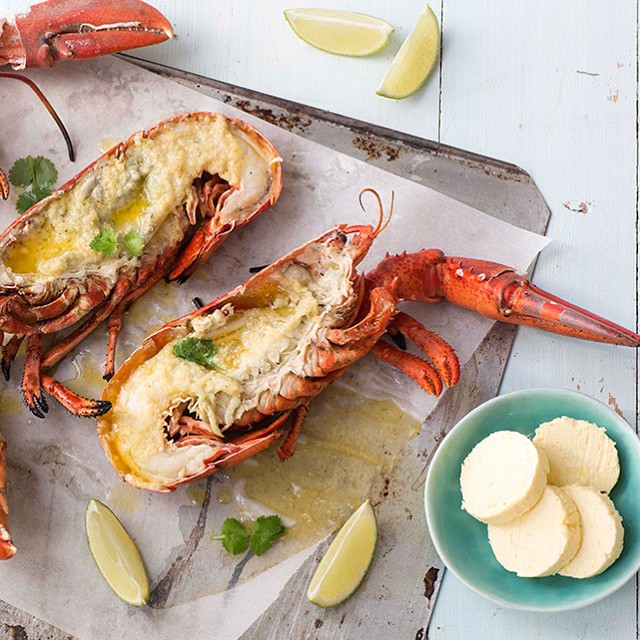 Grilled Lobsters With Ginger Butter by rosemary_and_the_deerhunters