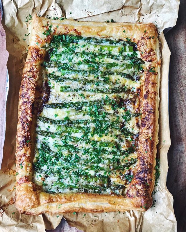 Caramelized Onion, Asparagus And Cheddar Tart Recipe The Feedfeed