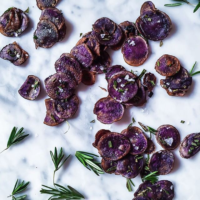 Rosemary Salt & Pepper Purple Potato Chips recipe