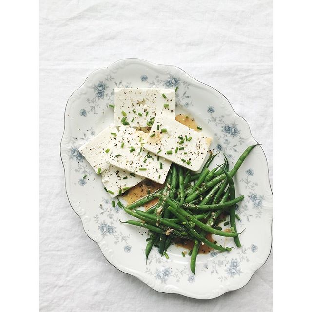 Fresh Green Beans With Dijon Mustard Vinaigrette And Feta by