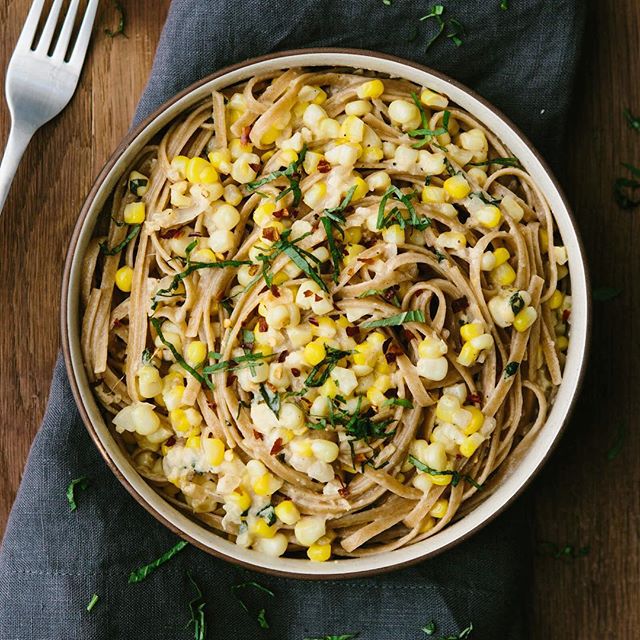 Sweet Corn Pasta With Goat Cheese by naturallyella Quick & Easy Recipe The Feedfeed