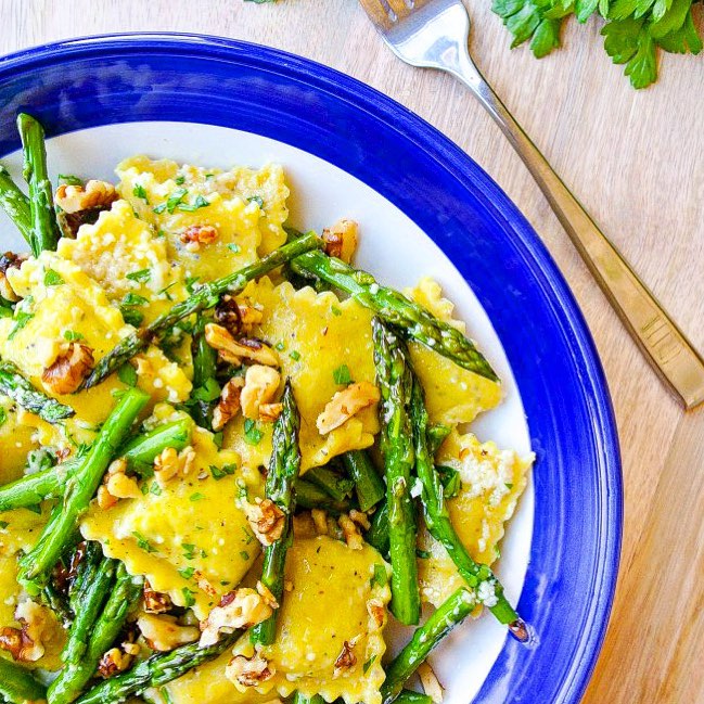Asparagus Ravioli With Lemon Brown Butter Sauce Recipe The Feedfeed
