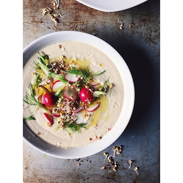 Hummus With Radish, Lemon, & Fennel Fronds Recipe The Feedfeed