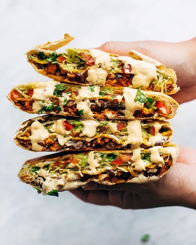 Spicy Sofritas Tofu Wrap with Cashew Queso Recipe The Feedfeed