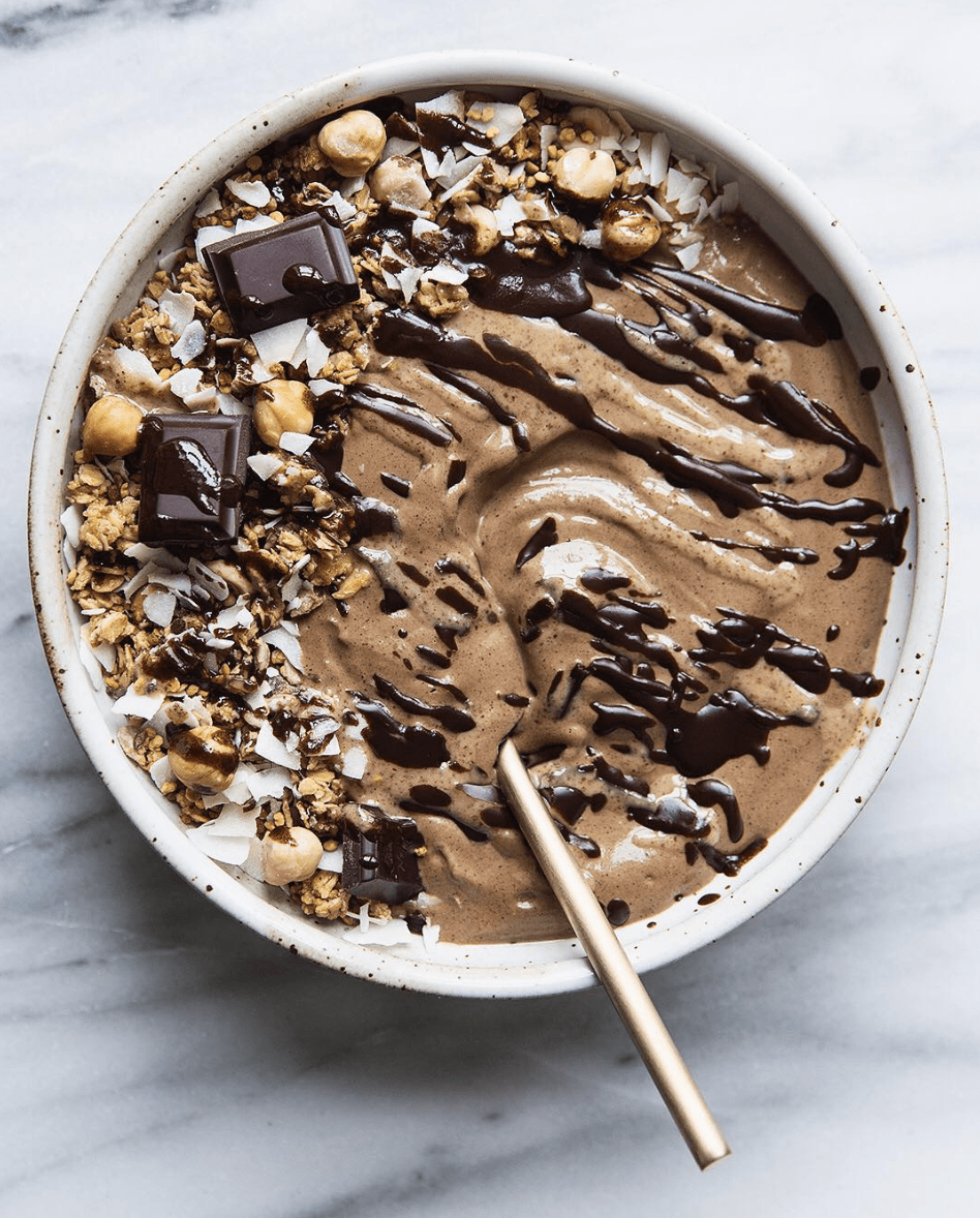 Chocolate Smoothie Bowl with Homemade Chocolate Sauce Recipe The Feedfeed