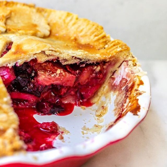 Apple, Rhubarb & Berry Pie Recipe The Feedfeed