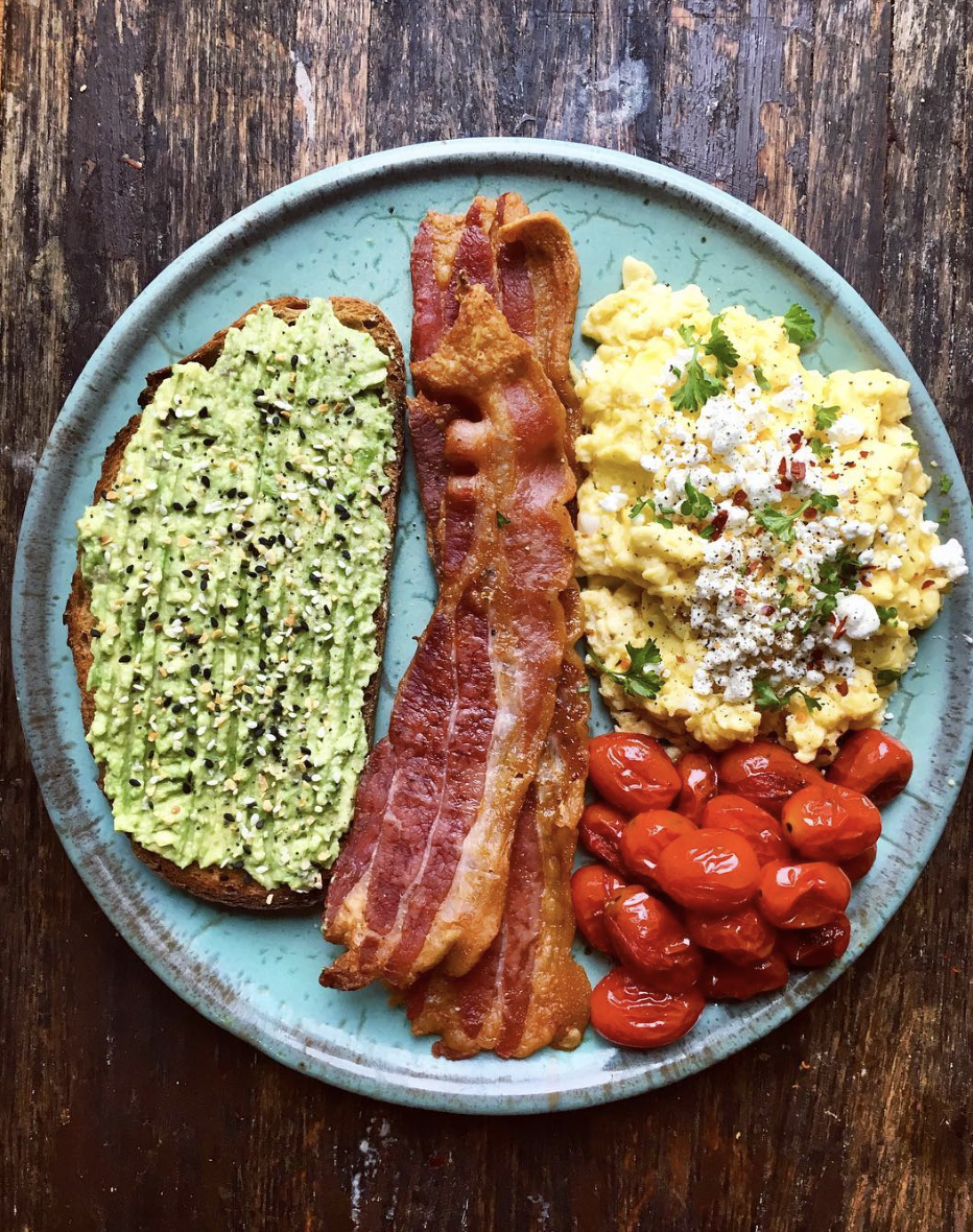 Avocado Toast with Bacon and Scrambled Eggs Recipe The Feedfeed