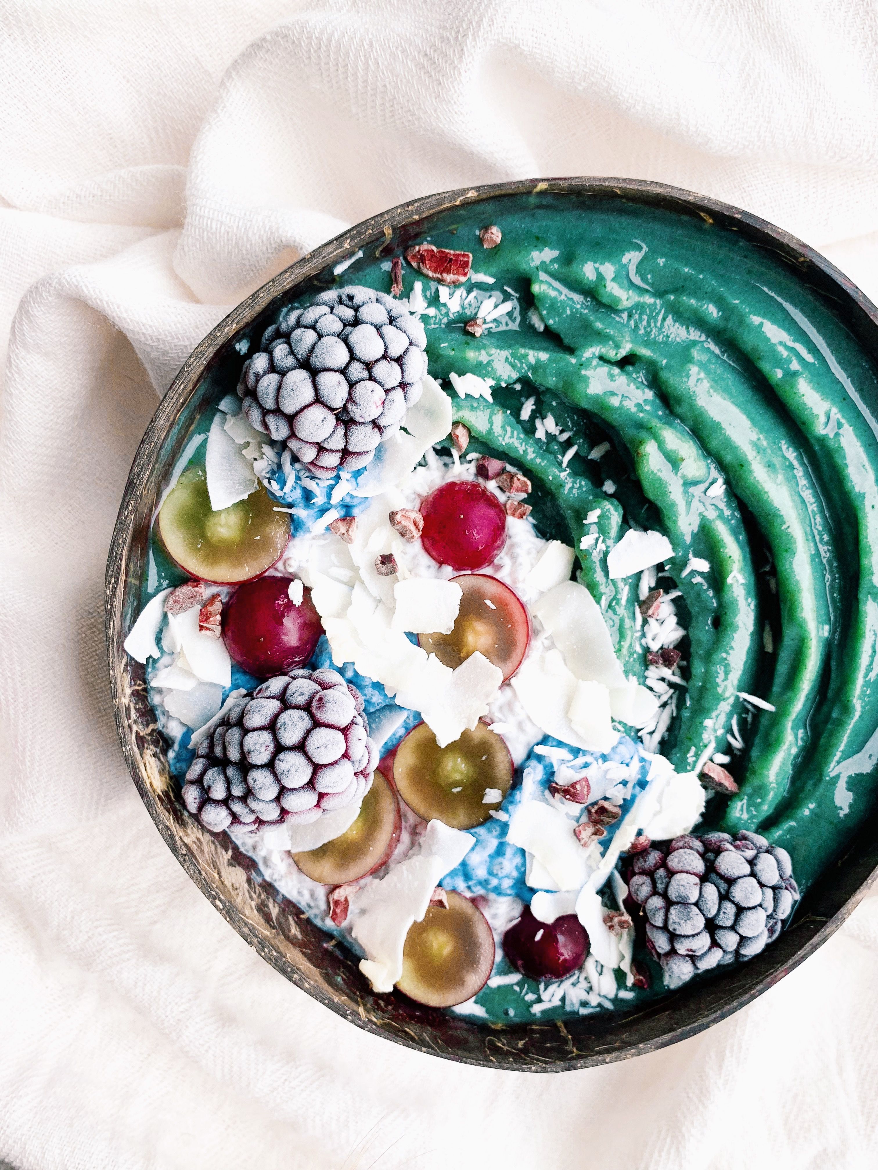 Banana Cauliflower and Spirulina Smoothie Bowl Recipe The Feedfeed