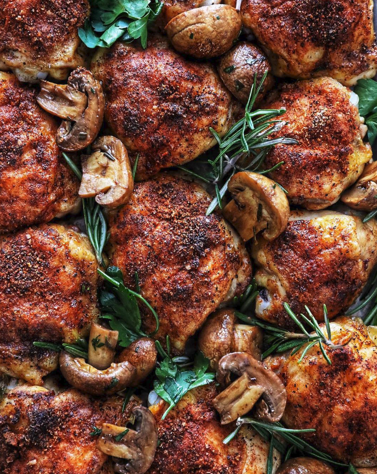 Crispy Oven Roasted Chicken Pieces Rice Recipe