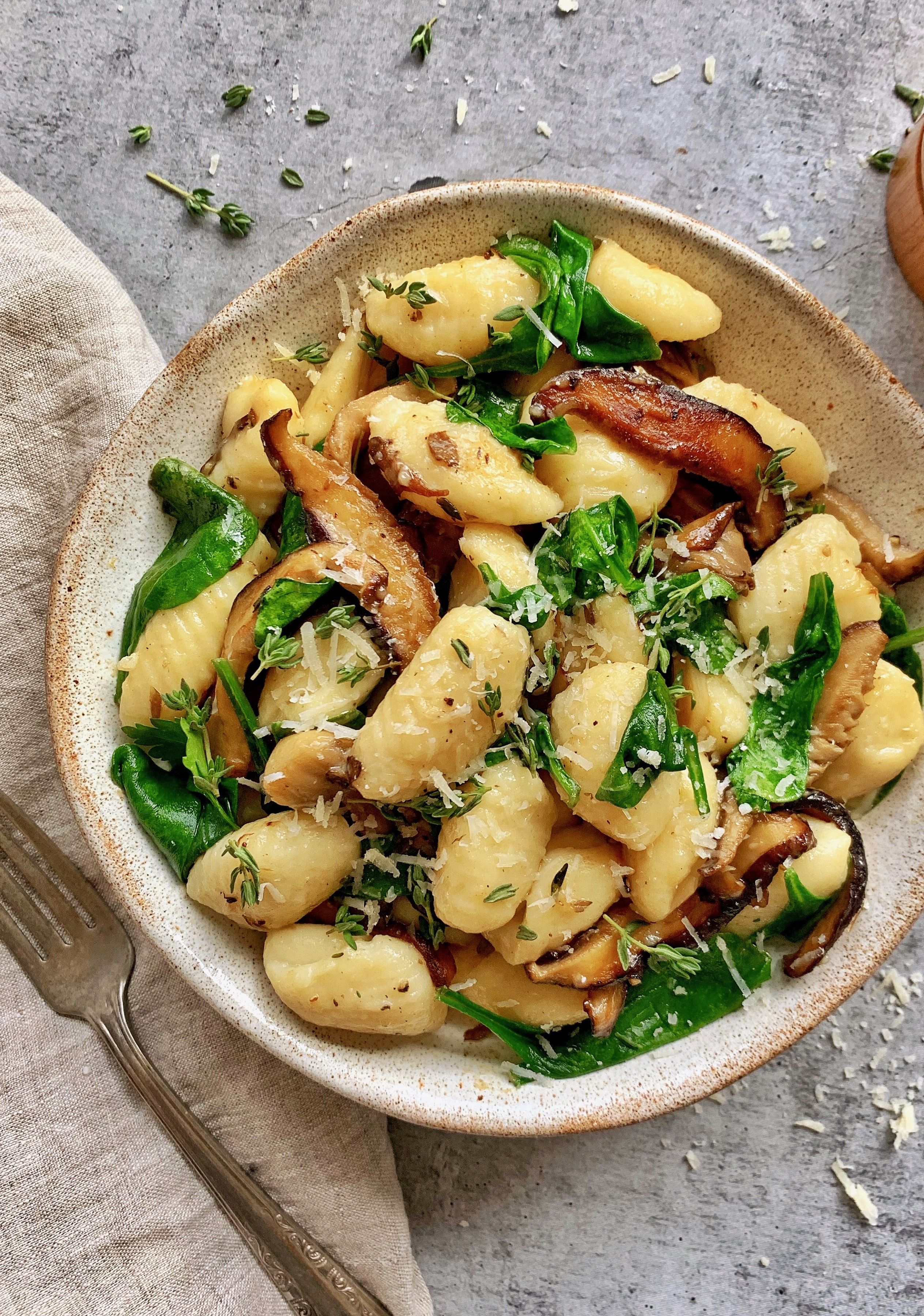 Potato Gnocchi with Sautéed Mushrooms and Spinach Recipe The Feedfeed