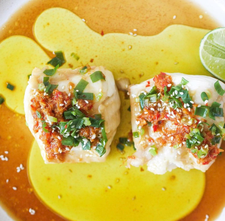 Steamed Snapper with Hot Ginger Chili Oil Sauce by daenskitchen Quick