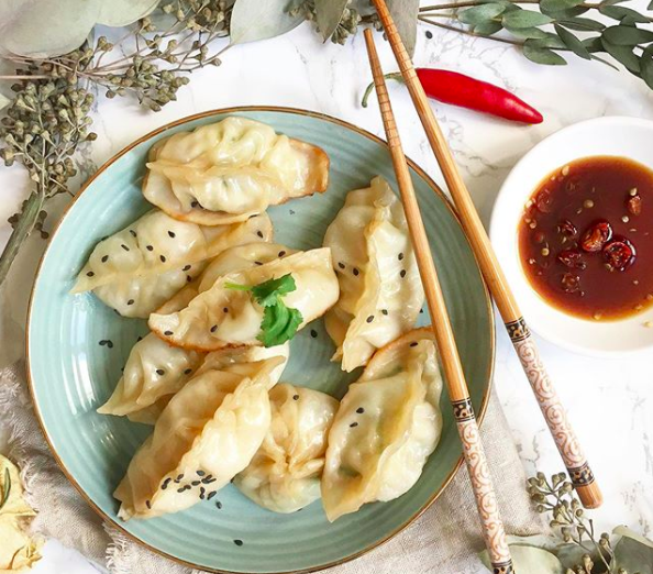 Garlic Chicken Spinach Dumplings Recipe The Feedfeed