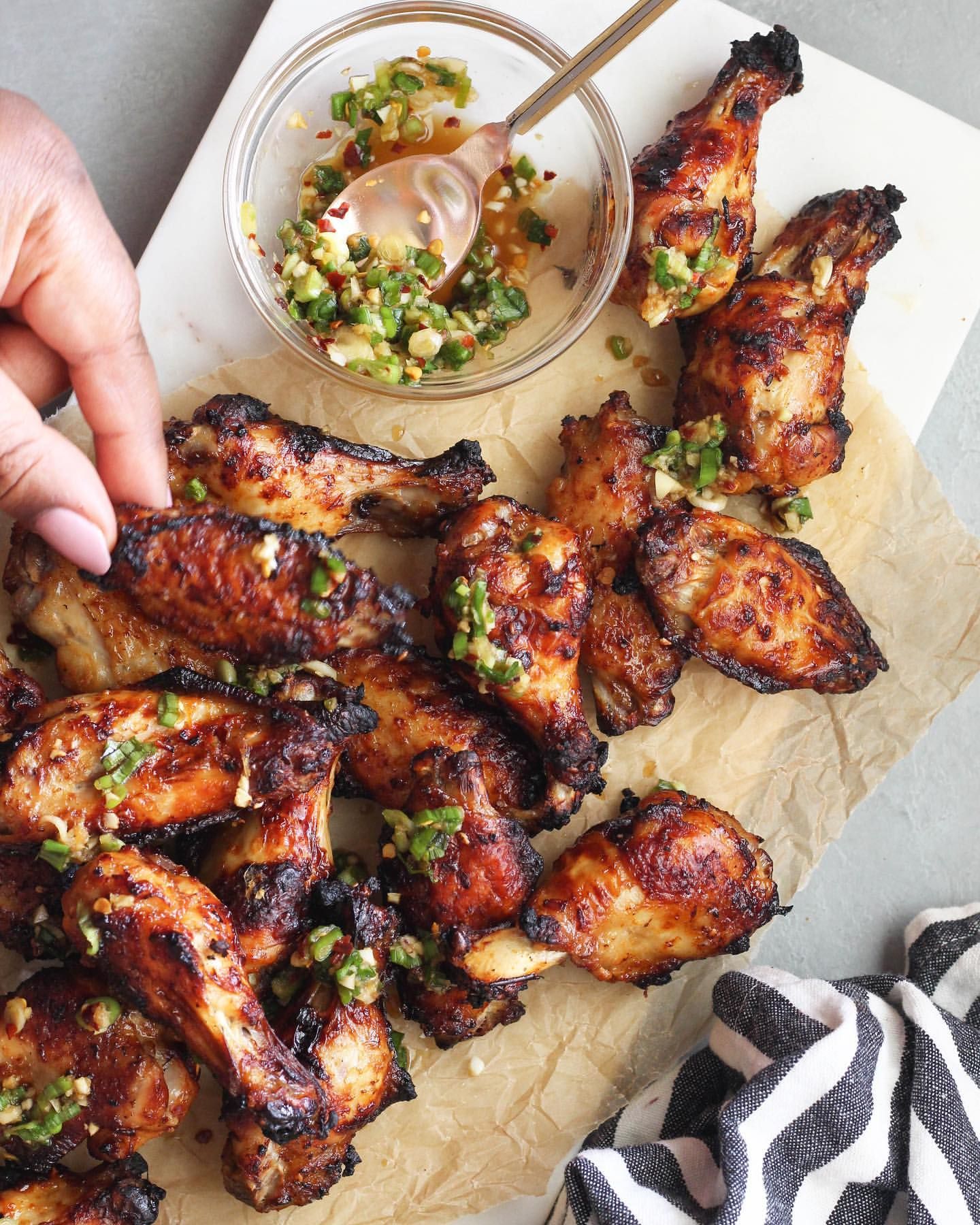 Garlic Chili Chicken Wings Recipe The Feedfeed