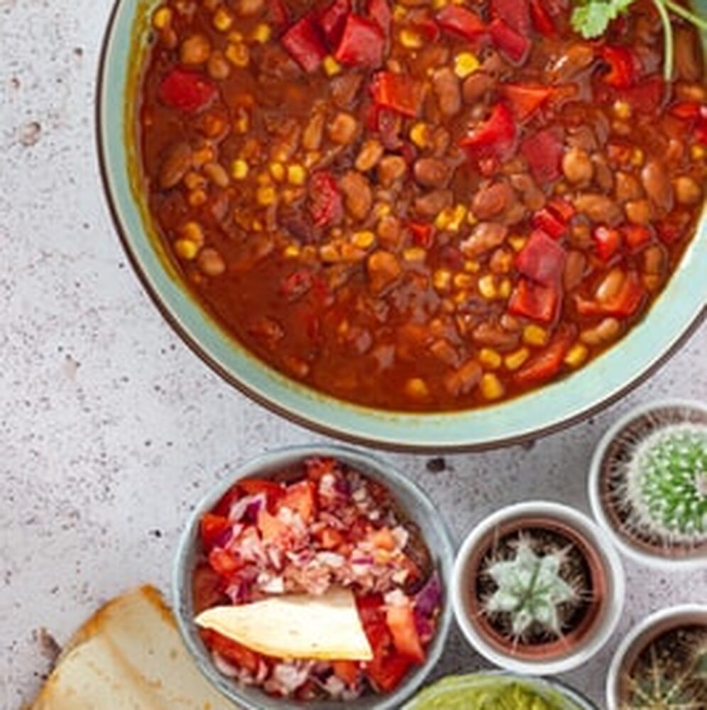 Three Bean Veggie Chilli Con Carne by tastythymes Quick & Easy Recipe
