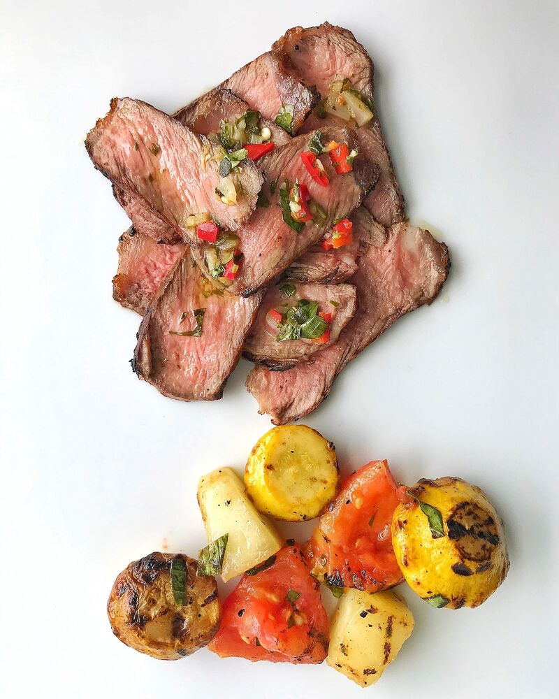 Grilled New York Strip Steak with Chimichurri The Feedfeed