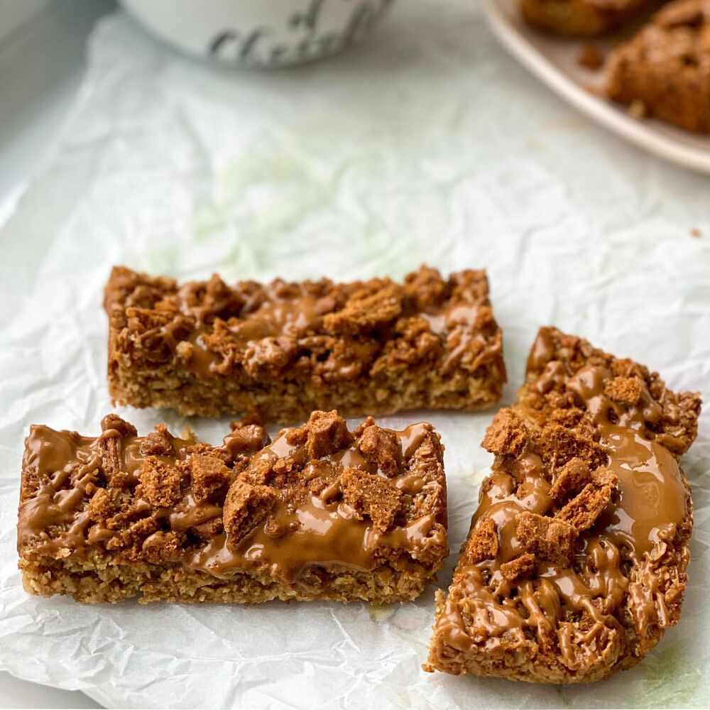 Lotus Biscoff Flapjack Recipe The Feedfeed