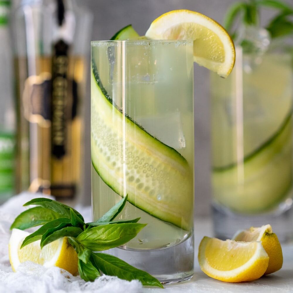 Cucumber Gin Fizz with Basil & Mint Recipe The Feedfeed