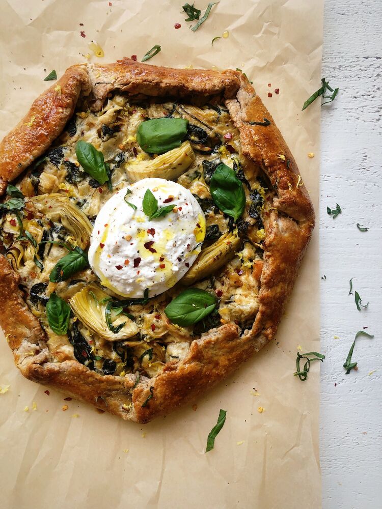 How to Make a Spinach Artichoke Galette Video Recipe The Feedfeed
